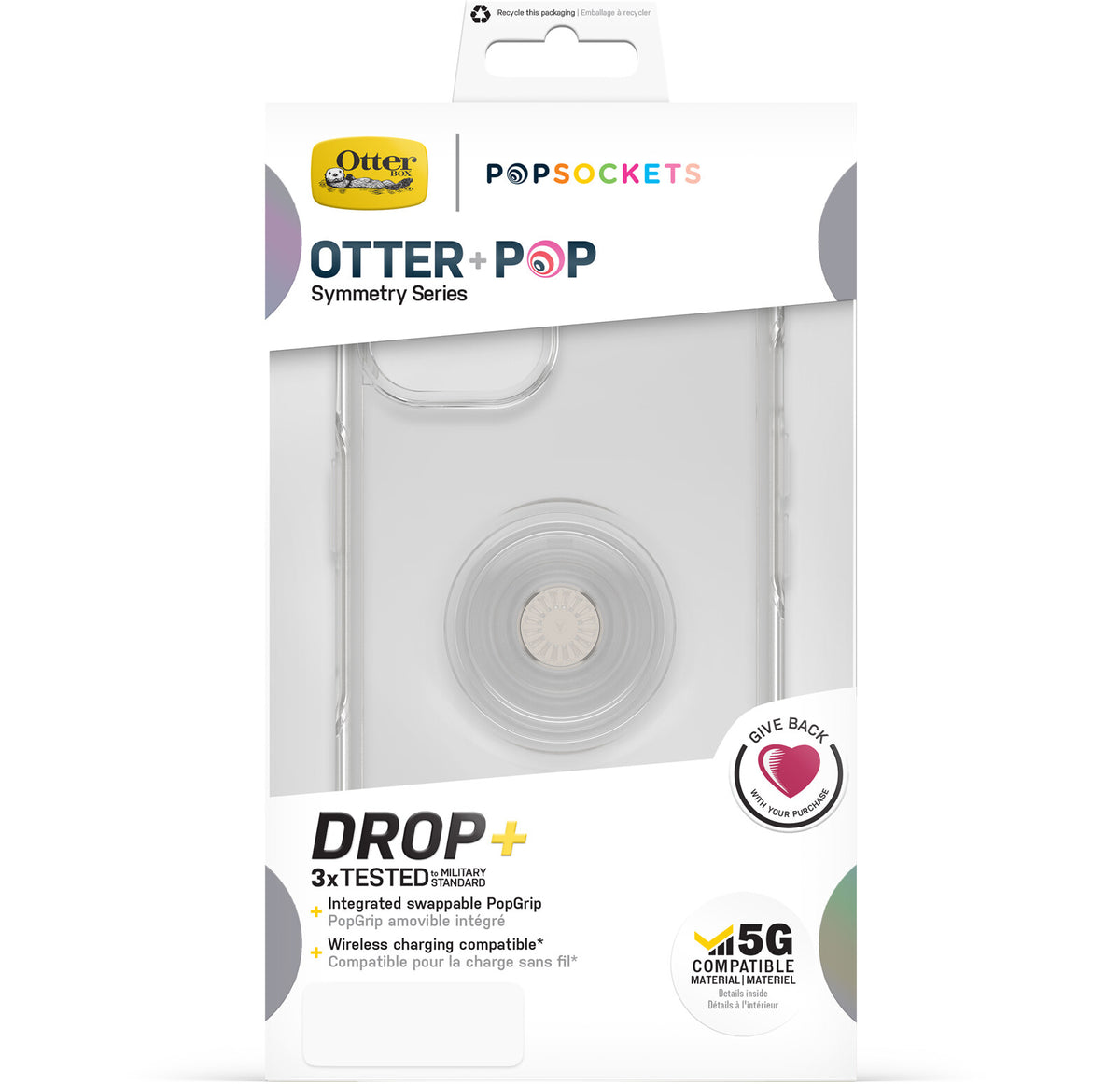 OtterBox Otter+Pop Case for iPhone 13 with PopSockets PopGrip in Clear