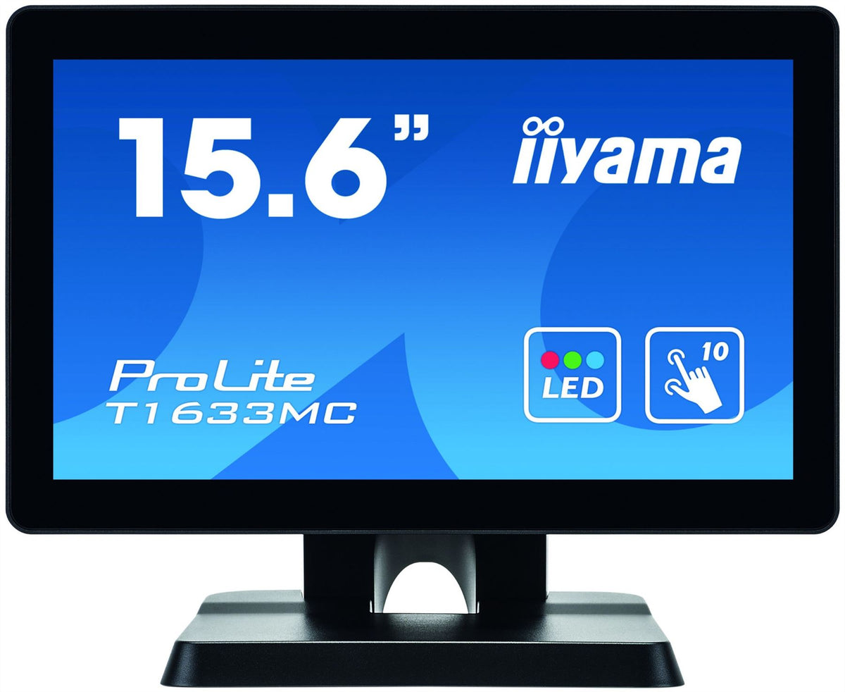 iiyama ProLite T1633MC-B1 Computer Monitor 39.6 cm (15.6&quot;) 1366 x 768 pixels LED Touchscreen Multi-user Black