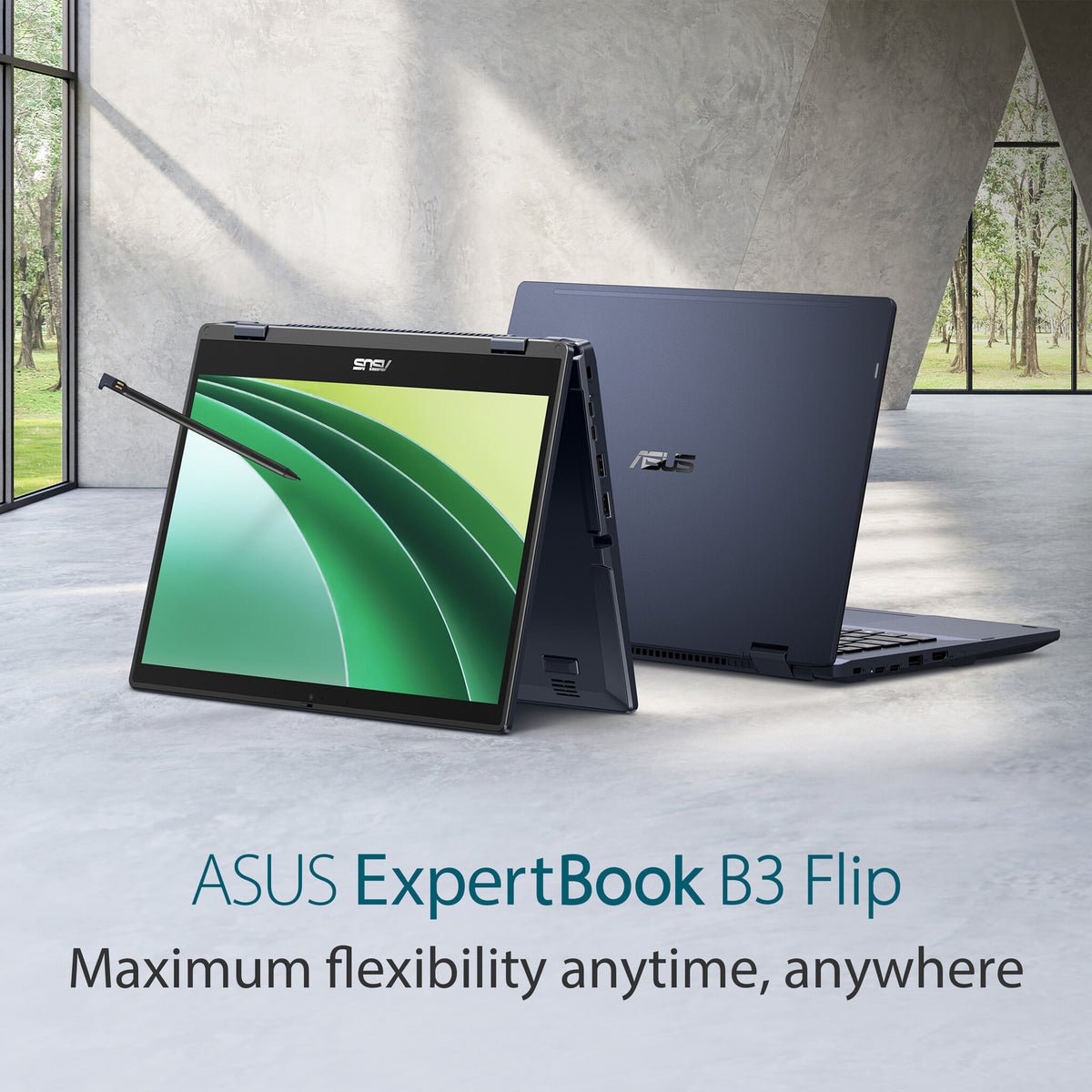 ASUS ExpertBook B3 Flip Hybrid (2-in-1) - 35.6 cm (14&quot;) - Touchscreen - Intel® Core™ i5-1235U - 8 GB DDR4-SDRAM - 256 GB SSD - Wi-Fi 6 - Windows 11 Pro Education - Black