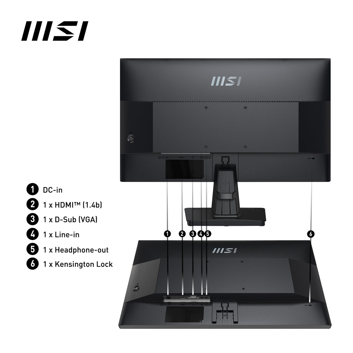 MSI Pro MP251 - 62.2 cm (24.5&quot;) - 1920 x 1080 pixels Full HD LED Monitor