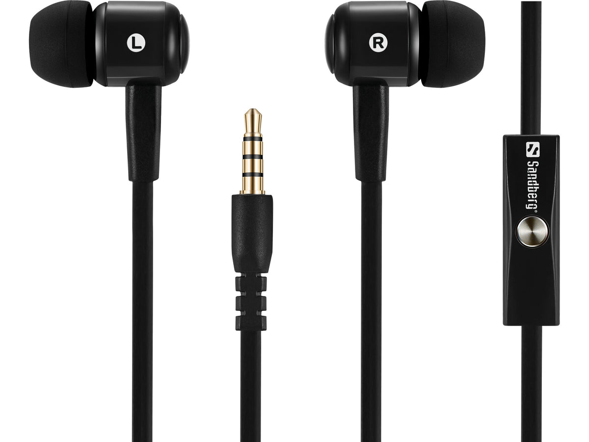 Sandberg Speak’n Go - Wired In-Ear Earbuds in Black