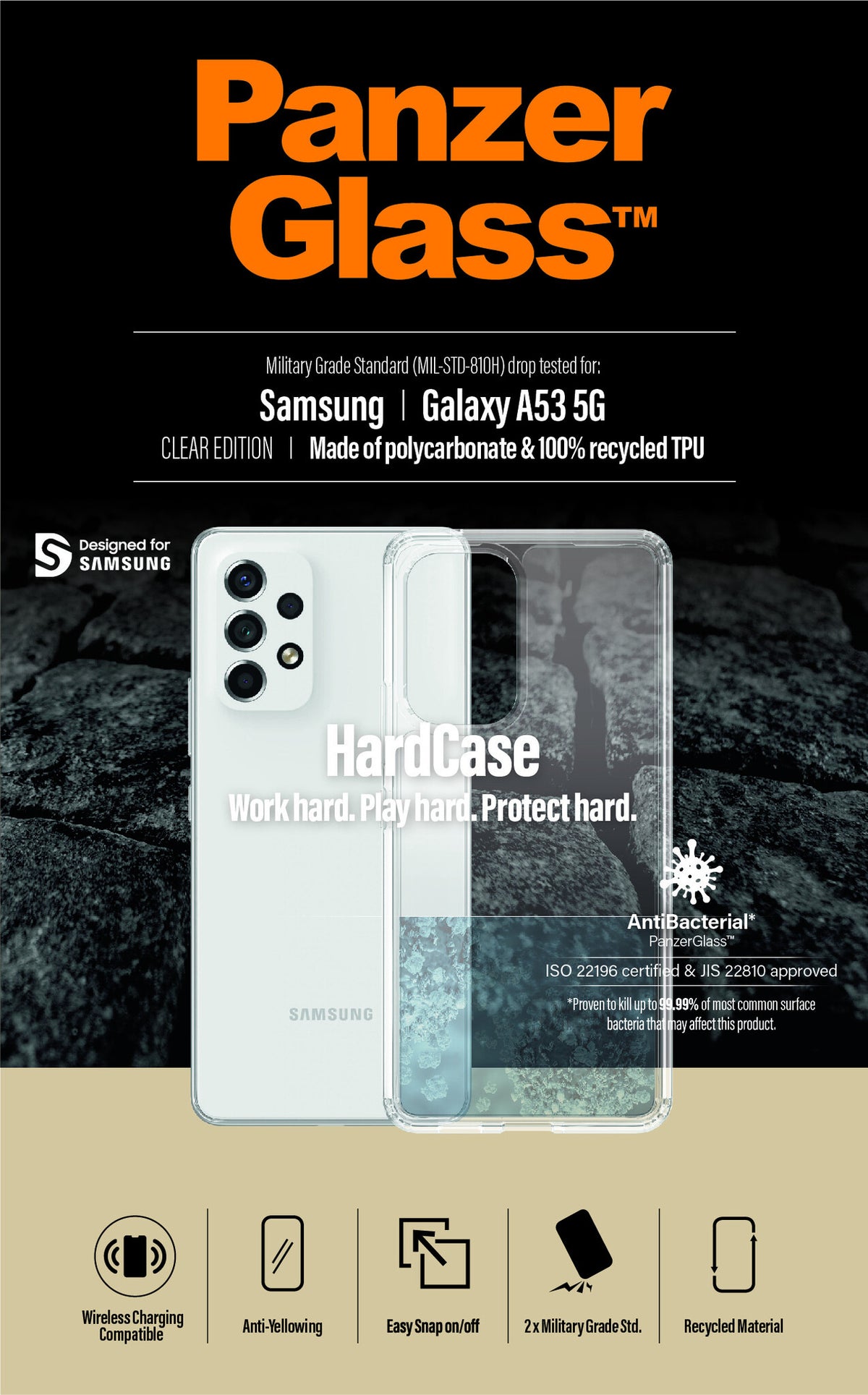 PanzerGlass ® HardCase for Galaxy A53 (5G) in Transparent