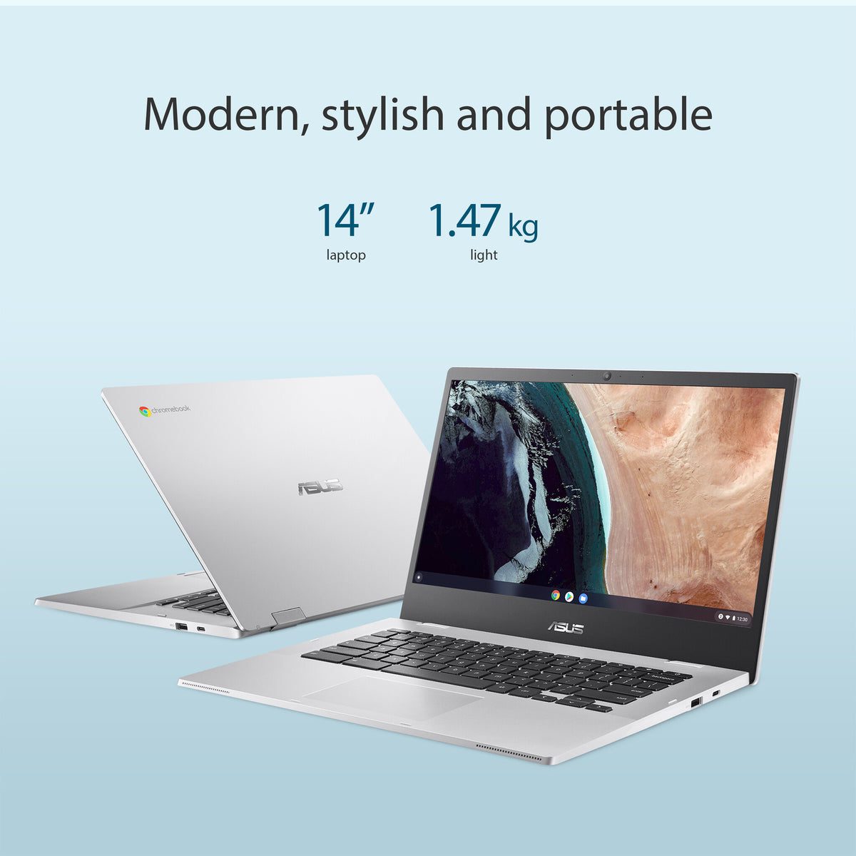 ASUS Chromebook - 35.6 cm (14&quot;) - Intel® Celeron® N4500 - 8 GB LPDDR4x-SDRAM - 64 GB eMMC - Wi-Fi 6 - ChromeOS - Silver