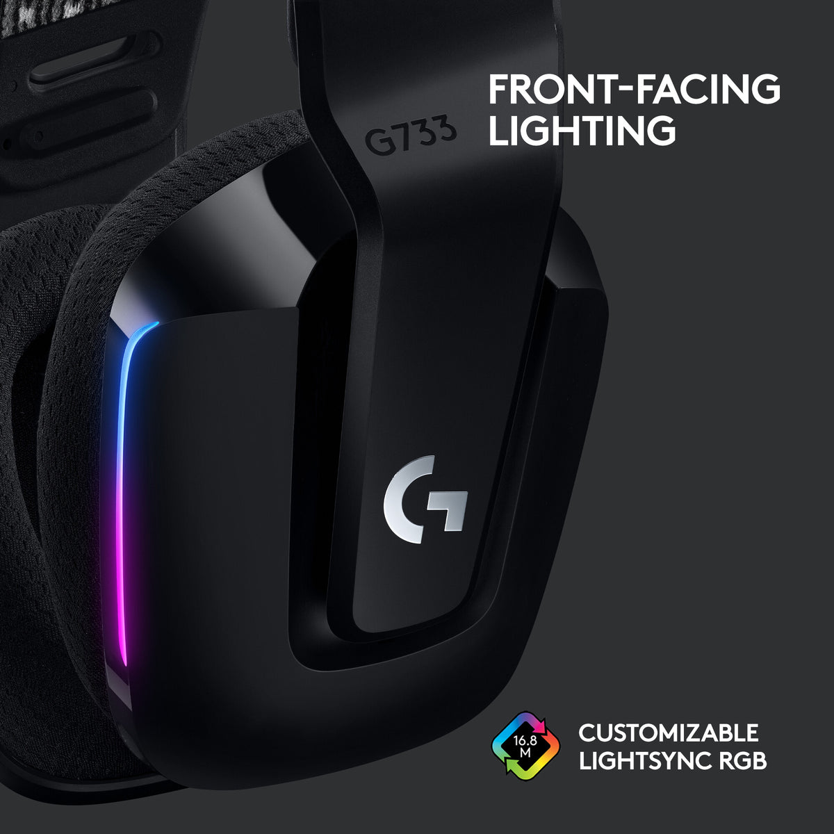 Logitech G - G733 LIGHTSPEED Wireless RGB Gaming Headset in Black