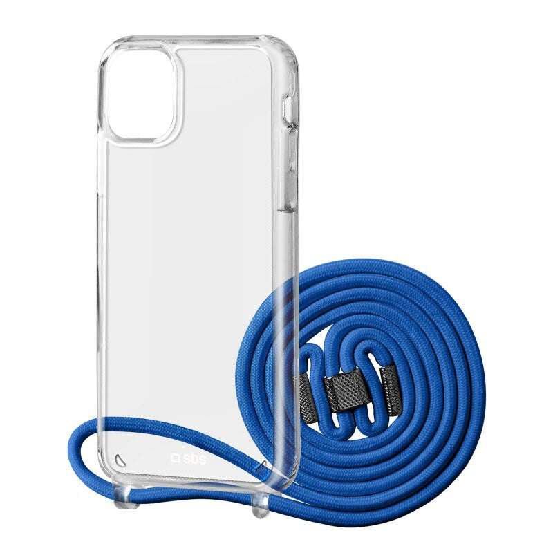 SBS Necklace mobile phone case for iPhone 13 in Blue / Transparent