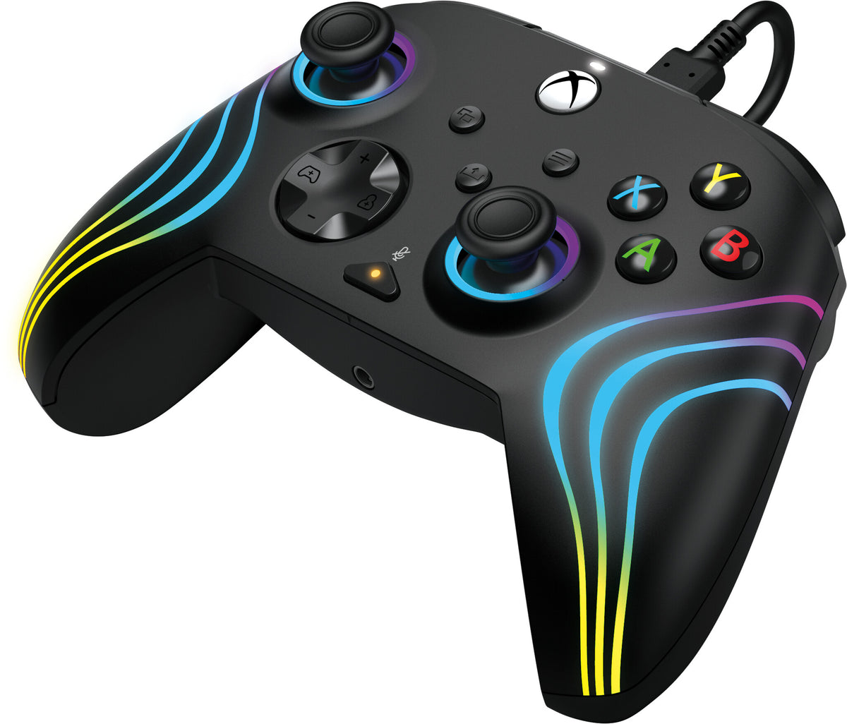 PDP Afterglow Wave - Wired USB Gamepad for PC / Xbox Series X|S in Black