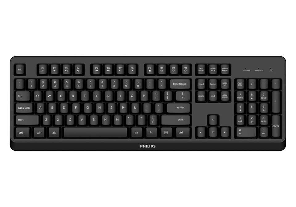 Philips 3000 series SPK6307BL/40 keyboard RF Wireless QWERTY English Black