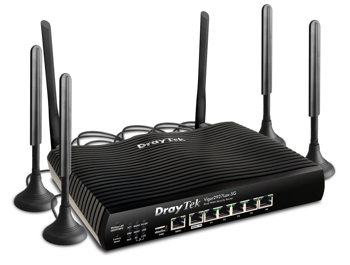 DrayTek V2927LAX-5G-K - Gigabit Ethernet Dual-band (2.4 GHz / 5 GHz) Wi-Fi 6 Wireless Router