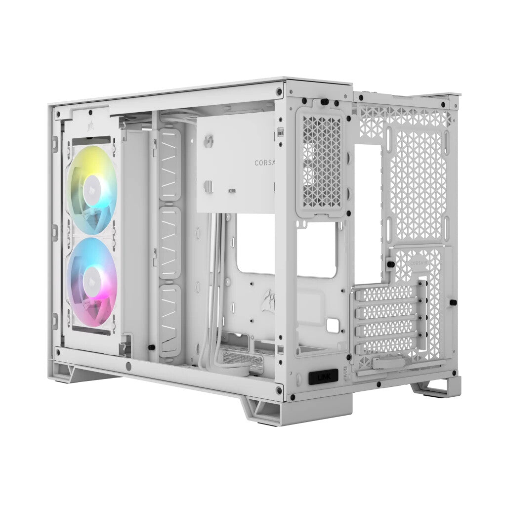 Corsair iCUE LINK 2500X RGB - Micro ATX Mid Tower Case in White