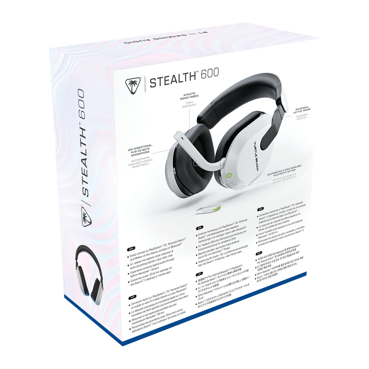 Turtle Beach Stealth 600 (3rd Gen) - Wireless Bluetooth Gaming Headset for PS4 / PS5 in White