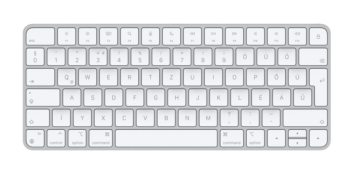 Apple Magic - USB Wired + Bluetooth Wireless Keyboard in Aluminium / White (QWERTZ Hungarian)