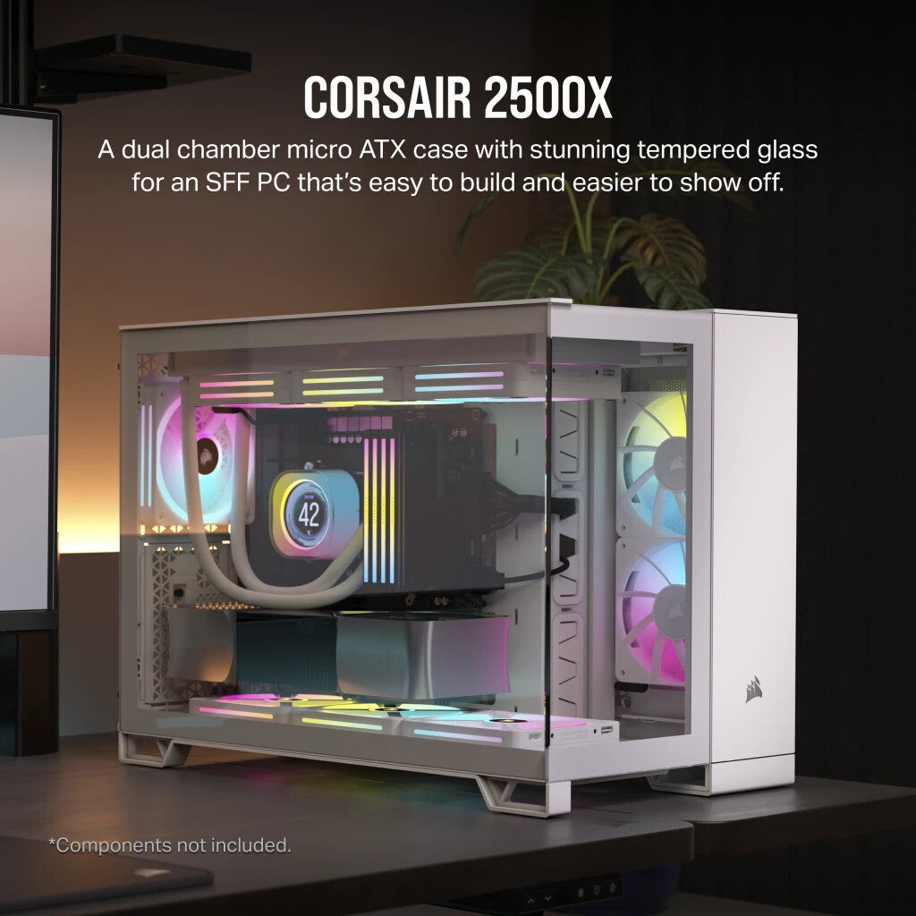 Corsair 2500X - MicroATX Mini Tower Case in White