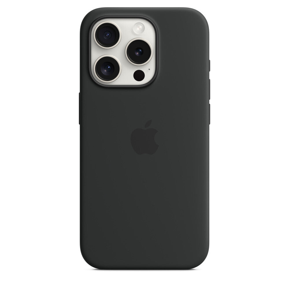 Silicone Case with MagSafe for iPhone 15 Pro in Black