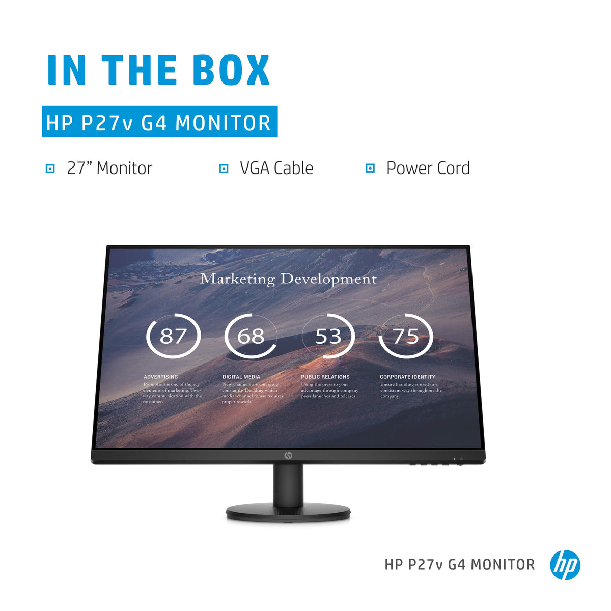 HP P27V G4 - 68.6 cm (27&quot;) - 1920 x 1080 pixels Full HD LCD Monitor