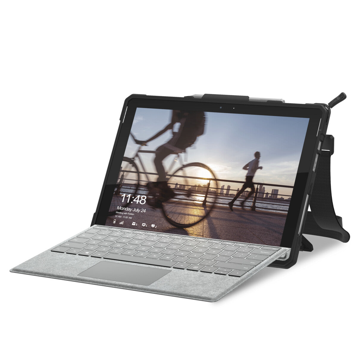 Urban Armor Gear Case for Microsoft Surface Pro in Black / Silver