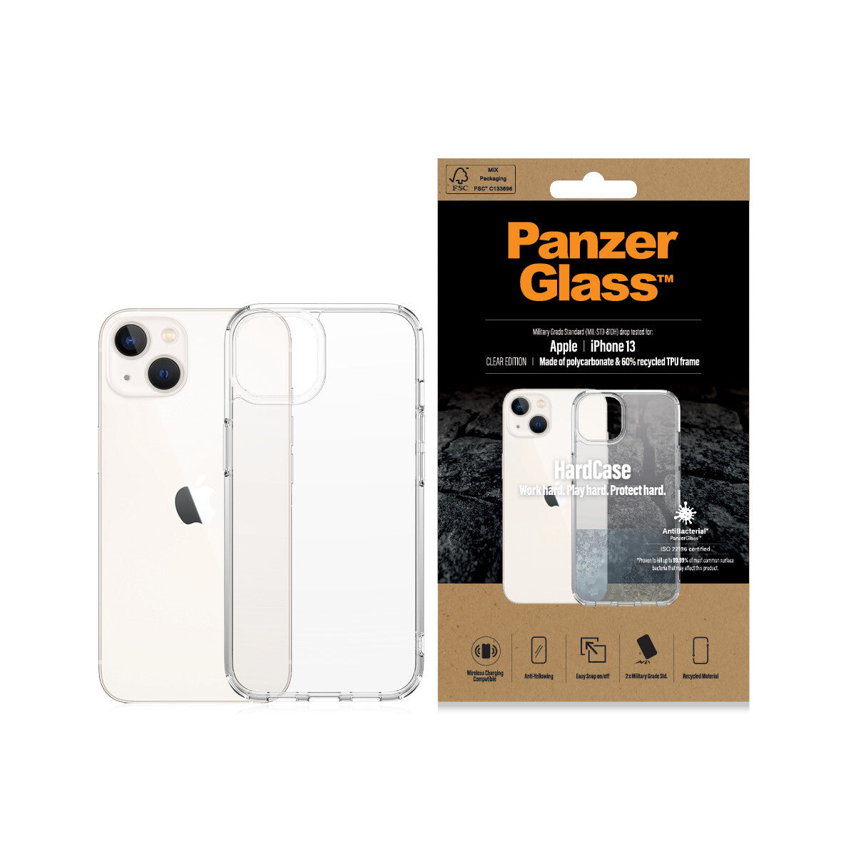 PanzerGlass ® HardCase for iPhone 13 in Transparent