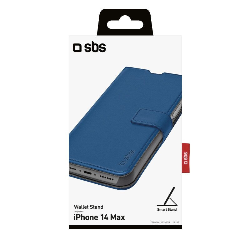 SBS Book Wallet mobile phone case for iPhone 14 Plus in Blue