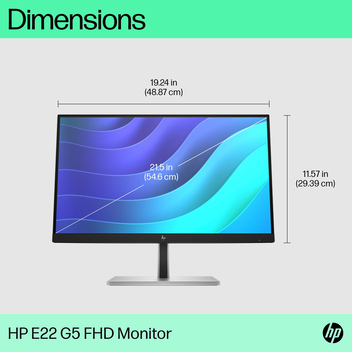 HP E-Series E22 G5 - 54.6 cm (21.5&quot;) - 1920 x 1080 pixels Full HD LED Monitor