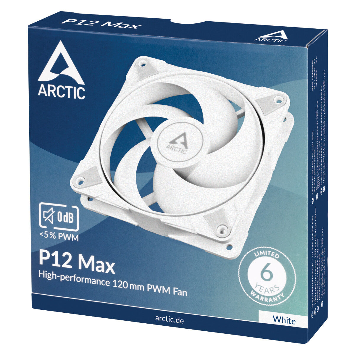 ARCTIC P12 Max - Computer Case Fan in White - 120mm