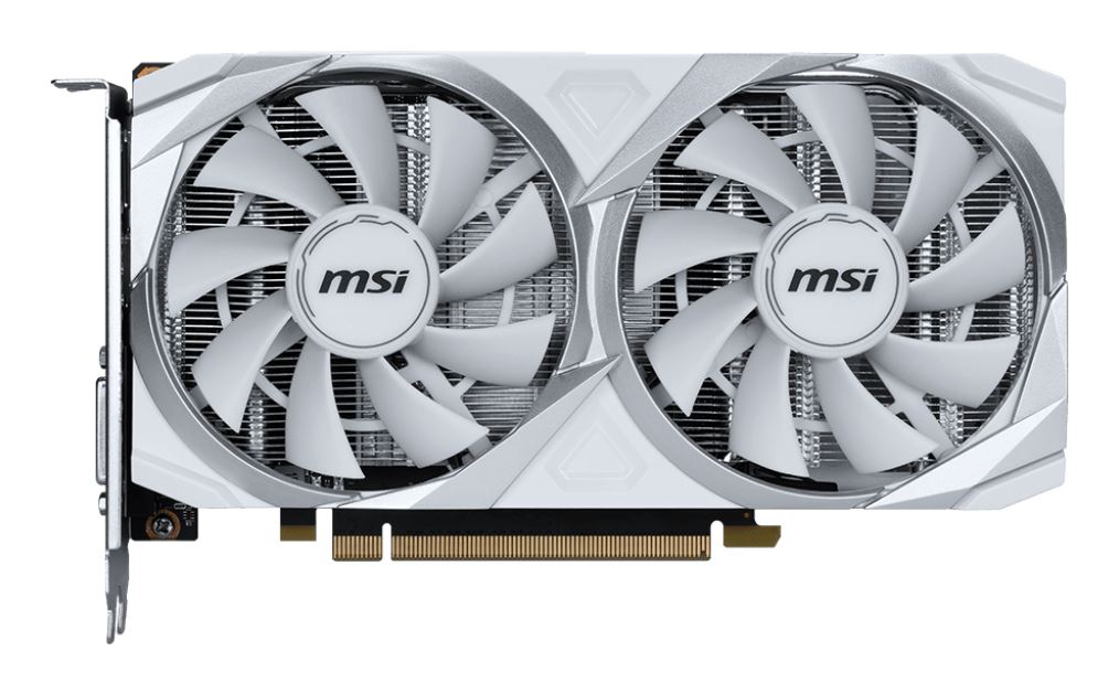 MSI VENTUS 2X XS WHITE OC - NVIDIA 8 GB GDDR6 GeForce RTX 3050 graphics card