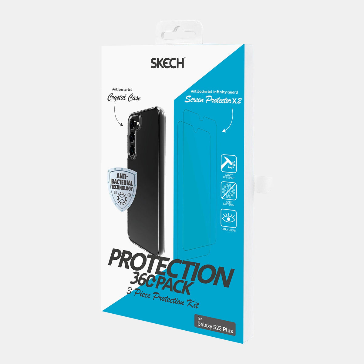 Skech Protection 360 Protection Kit for Galaxy S23 Plus in Transparent