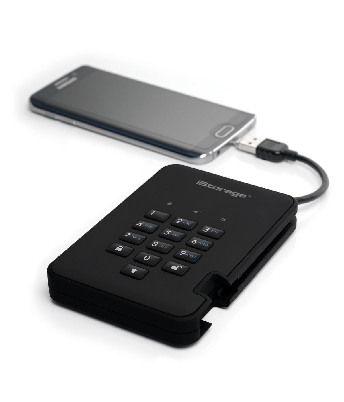 iStorage diskAshur2 - Secure Encrypted External hard drive in Black - 2 TB