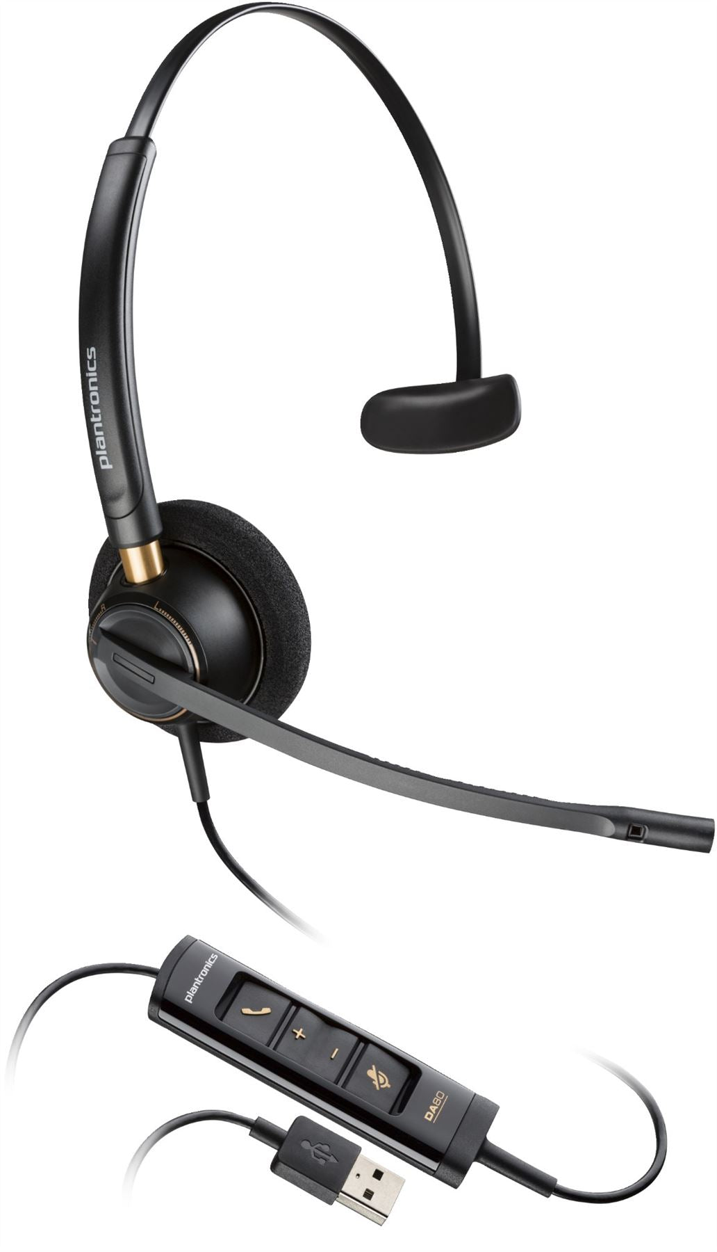 POLY EncorePro 515 Microsoft Teams Certified Monoaural with USB-A Headset