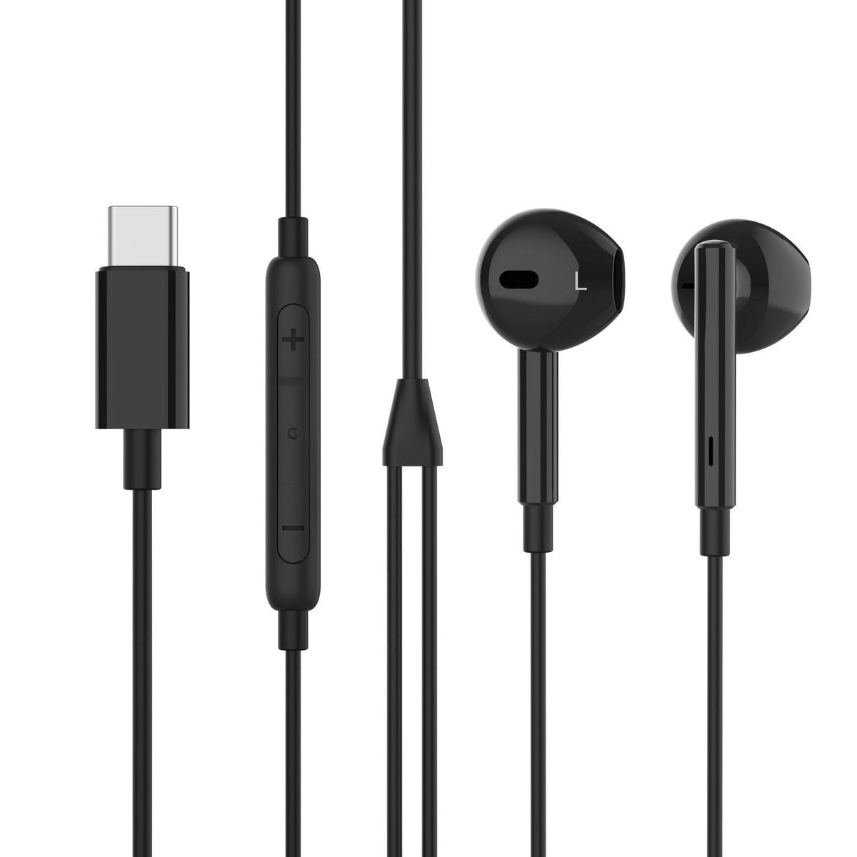 eSTUFF ES652201-BULK headphones/headset Wired In-ear Music USB Type-C Black