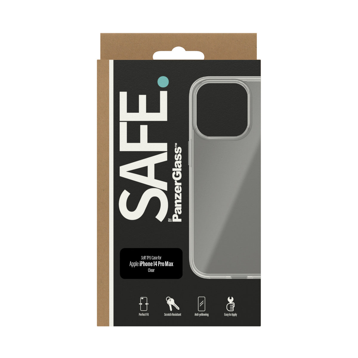 PanzerGlass SAFE. mobile phone case for iPhone 14 Pro Max in Transparent