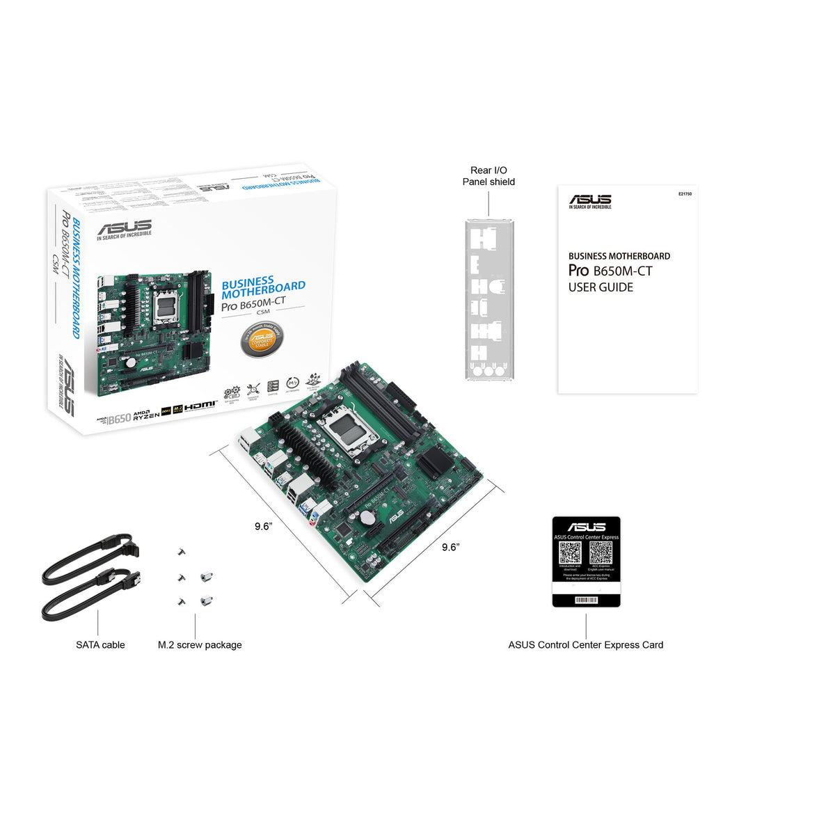 ASUS PRO B650M-CT-CSM micro ATX motherboard - AMD B650 Socket AM5