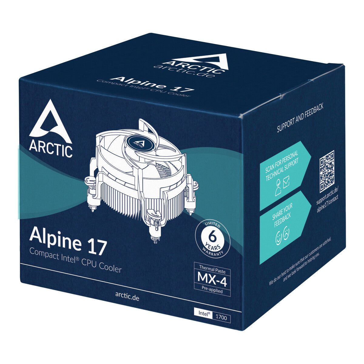 ARCTIC Alpine 17 - Compact Air Processor Cooler - 92mm
