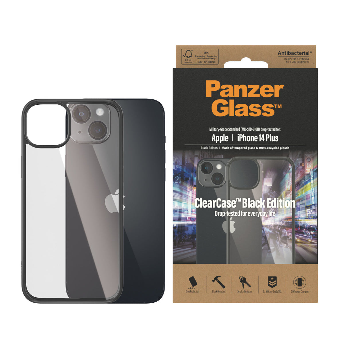 PanzerGlass ® ClearCase for iPhone 14 Plus in Black