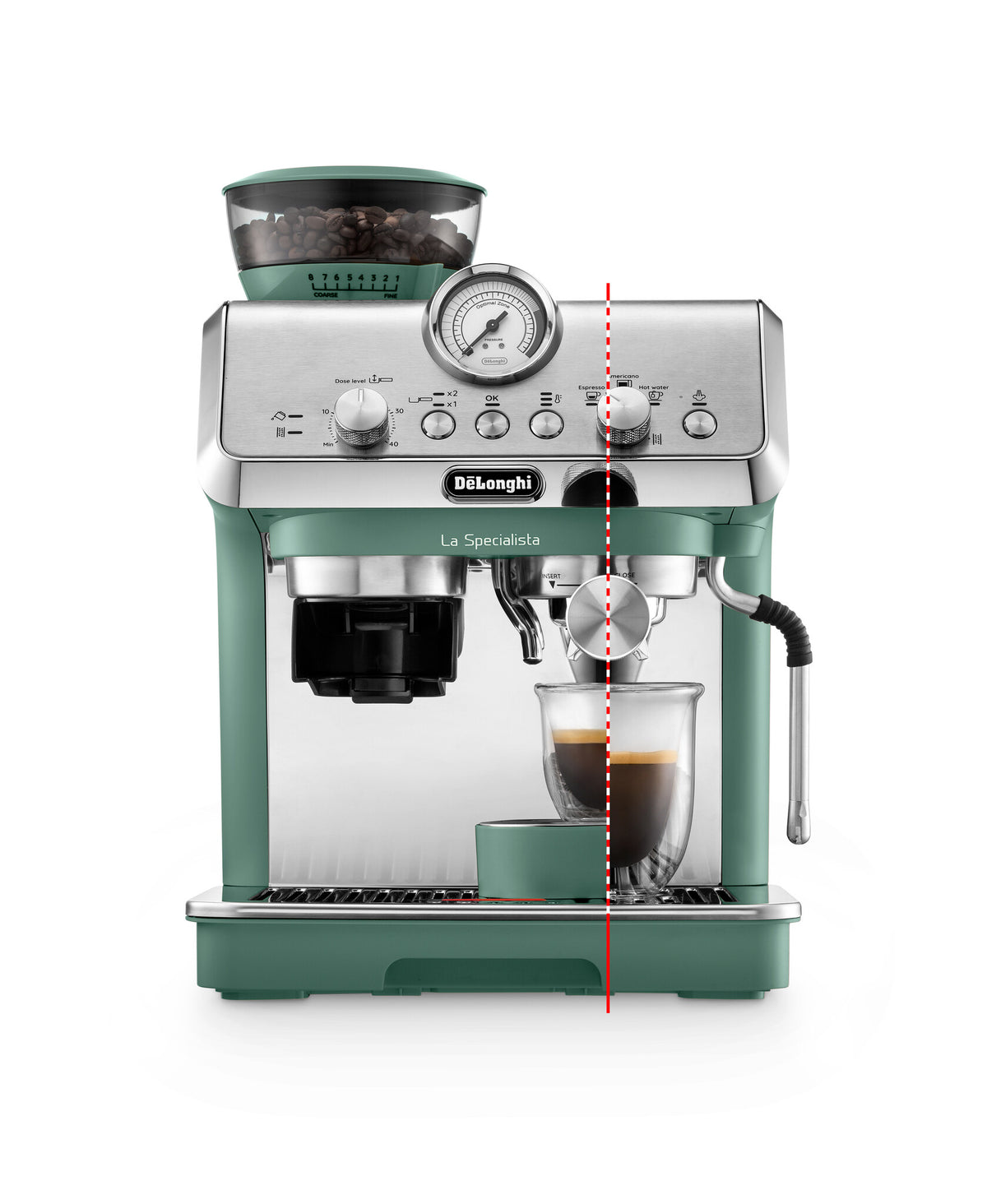 De’Longhi La Specialista Arte Compact - Manual Bean to Cup Coffee Machine in Green