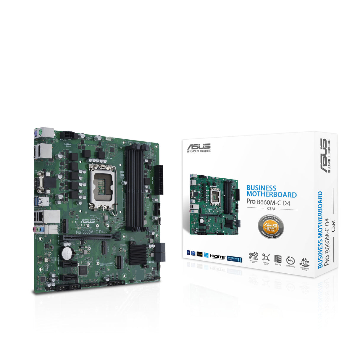 ASUS PRO B660M-C D4-CSM micro ATX motherboard - Intel B660 LGA 1700