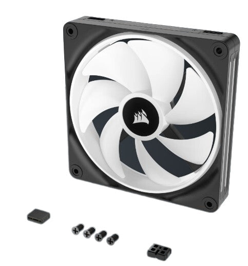 Corsair iCUE LINK QX140 RGB - PWM Computer Case Fan in Black / White - 140mm (Pack of 2)