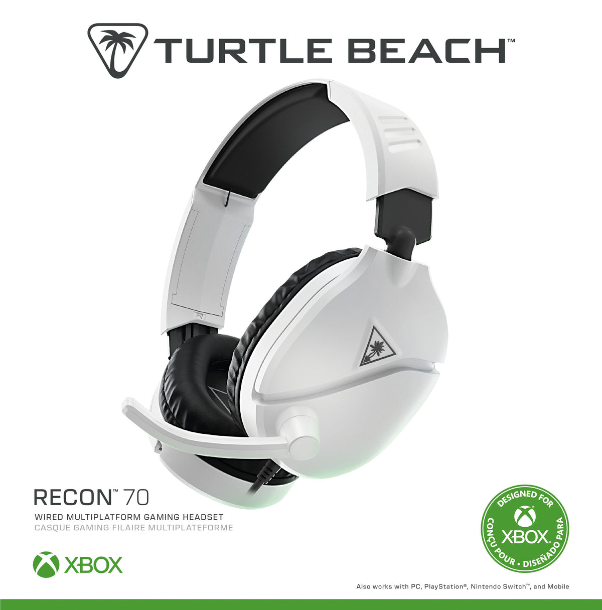 Turtle Beach Recon 70 - Wired Gaming Headset for Xbox Series X|S in White