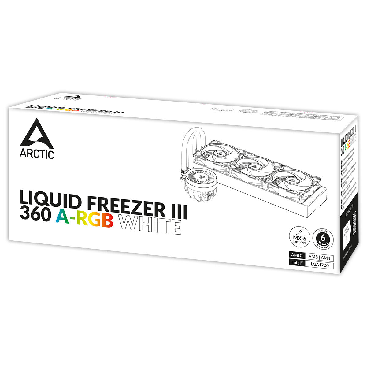 ARCTIC Liquid Freezer III 360 A-RGB - All-in-one Liquid CPU Cooler in White - 360mm