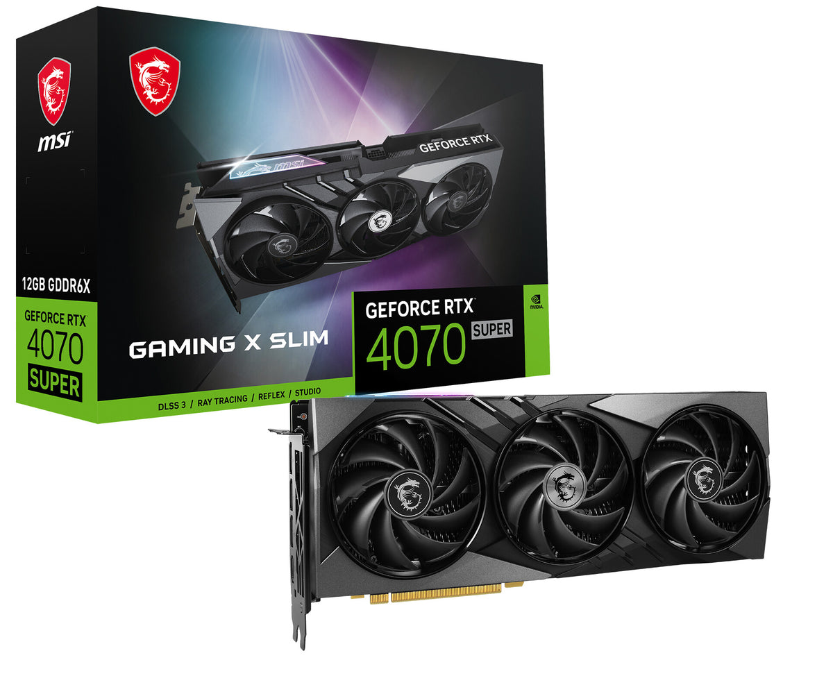 MSI GAMING X SLIM - NVIDIA 12 GB GDDR6X GeForce RTX 4070 SUPER graphics card