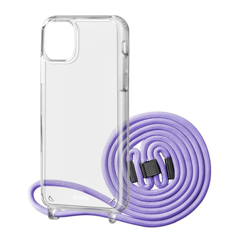 SBS Necklace mobile phone case for iPhone 13 in Lilac / Transparent