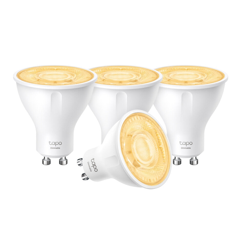 TP-Link Tapo Smart Wi-Fi Lightbulb - Dimmable - GU10 (Pack of 4)