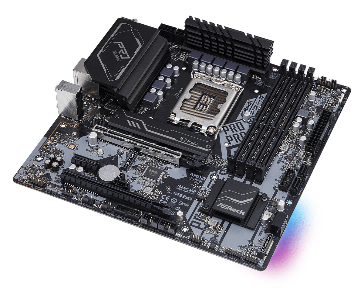 Asrock H670M Pro RS micro ATX motherboard - Intel H670 LGA 1700
