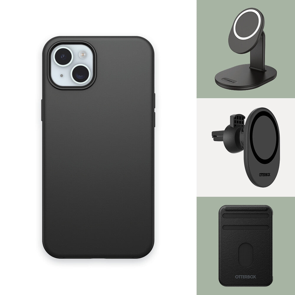OtterBox Symmetry Series with MagSafe for iPhone 15 in Black
