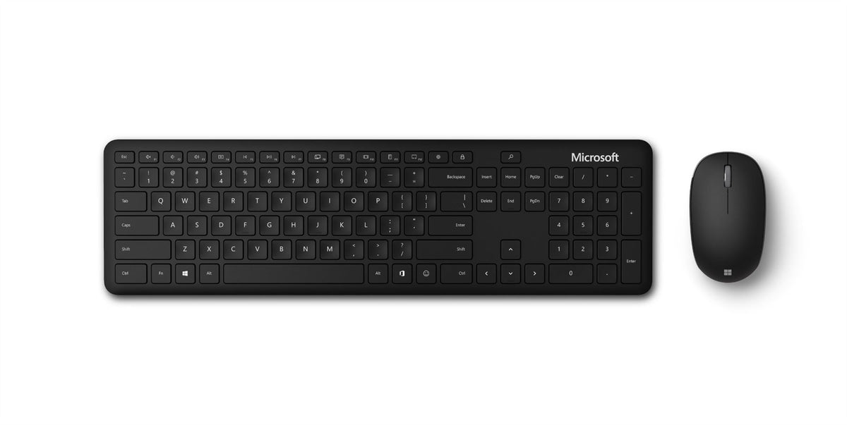 Microsoft Bluetooth Desktop for Business keyboard Mouse included Black