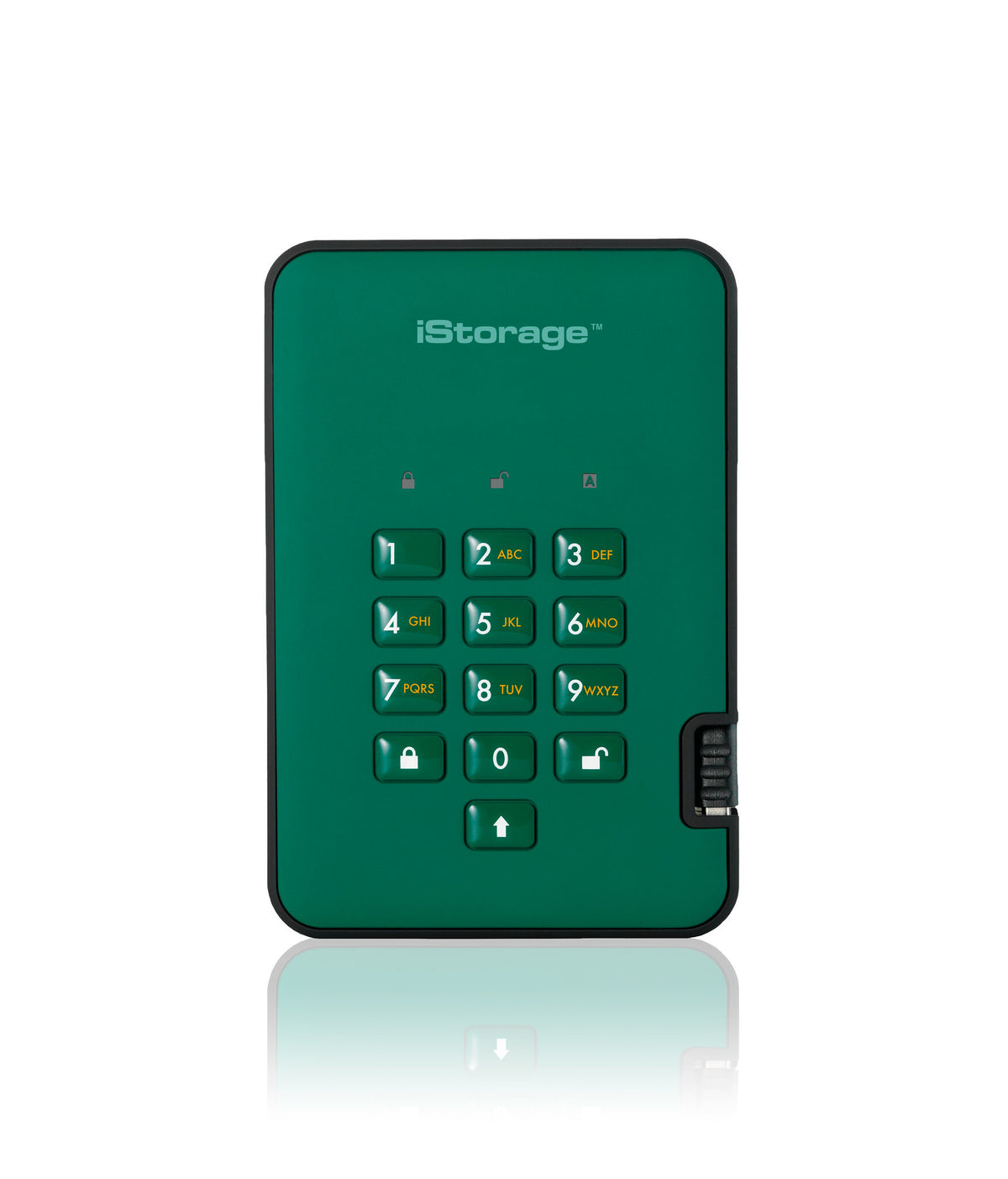 iStorage diskAshur2 - Secure Encrypted External hard drive in Green - 2 TB