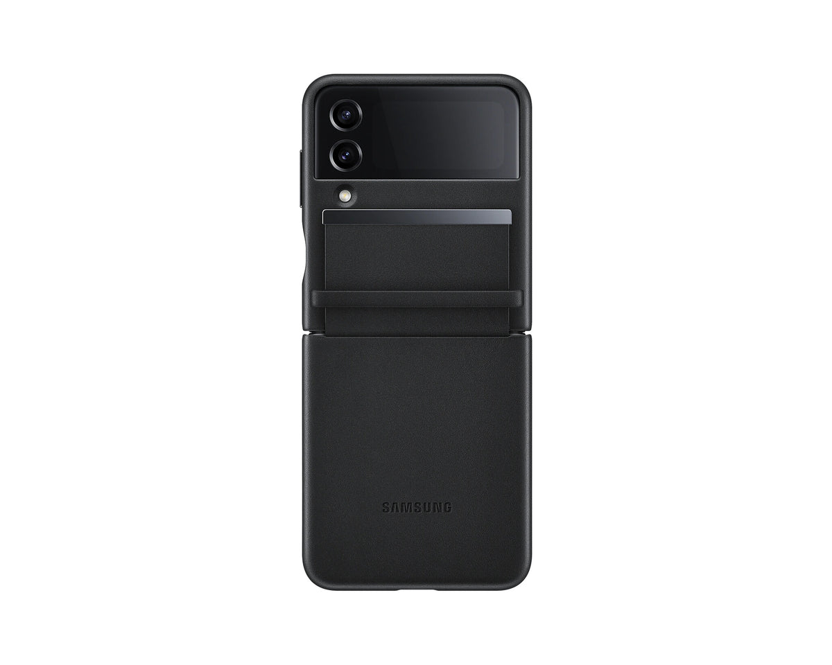 Samsung Flap Leather Cover for Galaxy Z Flip4 in Black
