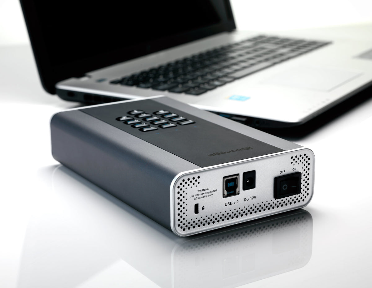 iStorage diskAshur DT2 - Secure Encrypted Desktop Hard Drive in Graphite - Password Protected - 4 TB