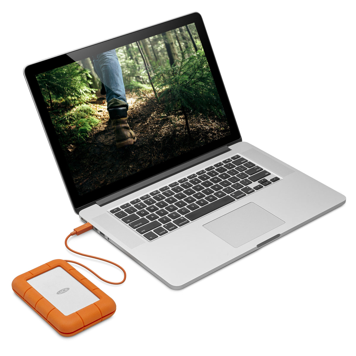 LaCie Rugged - USB-C External HDD in Orange - 2 TB