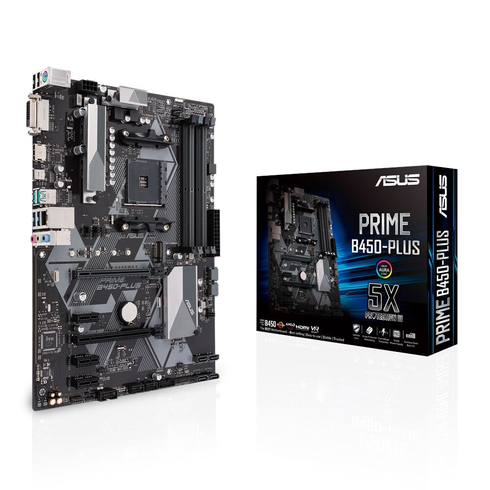ASUS PRIME B450-PLUS ATX motherboard - AMD B450 Socket AM4