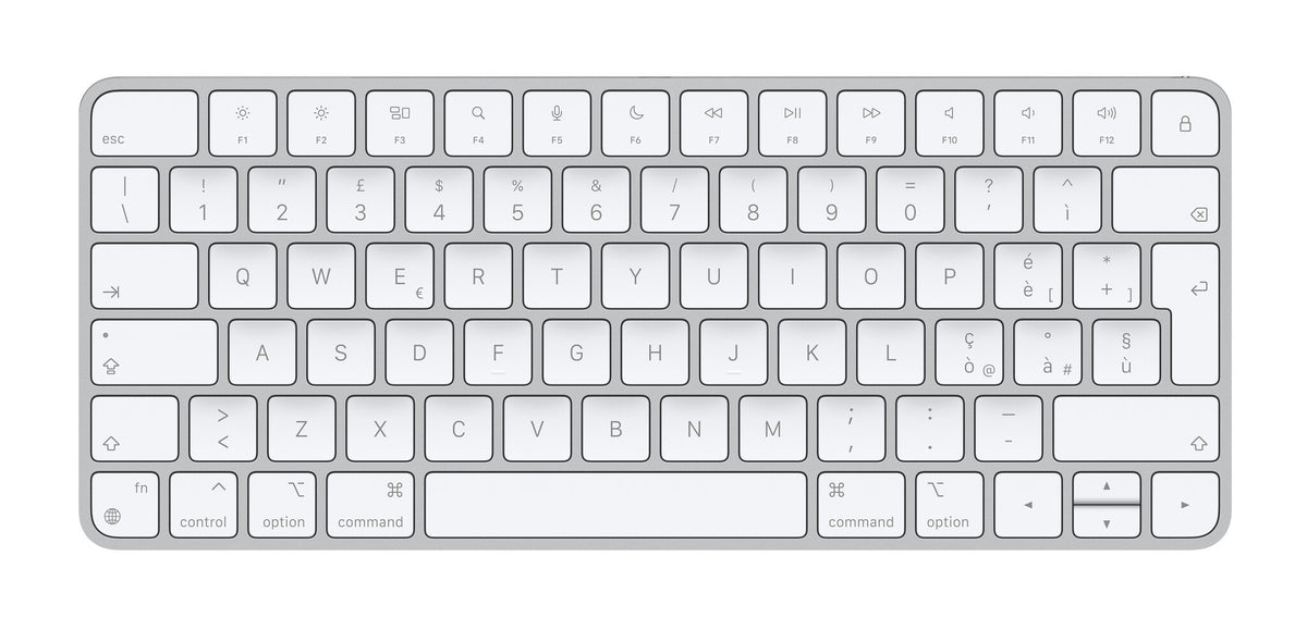 Apple Magic - USB Wired + Bluetooth Wireless Keyboard in Aluminium / White (QWERTY Italian)