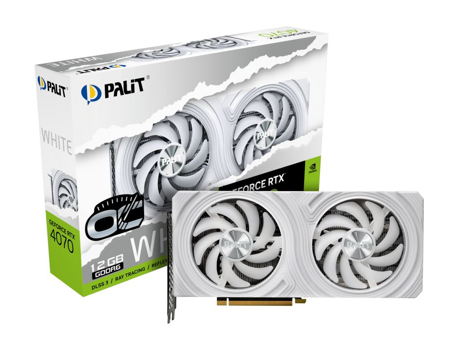 Palit White OC - NVIDIA 12 GB GDDR6 GeForce RTX 4070 graphics card